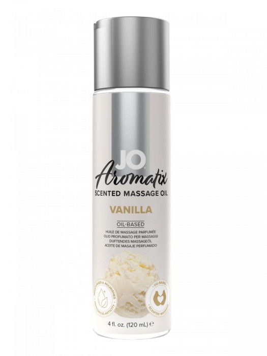 Массажное масло JO Aromatix Massage Oil Vanilla с ароматом ванили - 120 мл. - System JO - купить с доставкой в Первоуральске