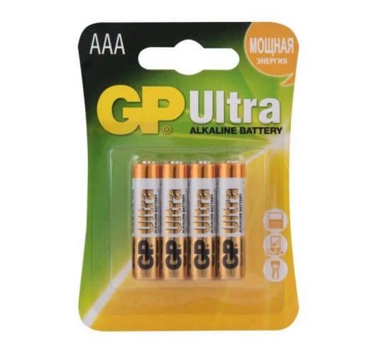 Батарейки алкалиновые GP Ultra Alkaline 24А AАA/LR03 - 4 шт. - Элементы питания - купить с доставкой в Первоуральске