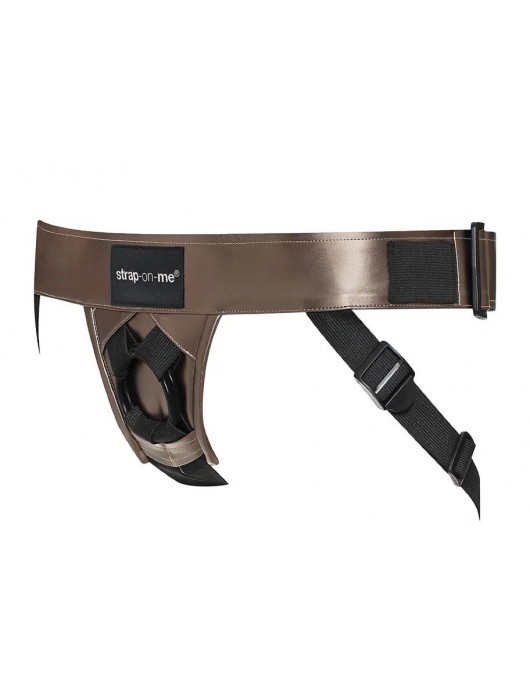 Бронзовый пояс для насадок Curious Harness - Strap-on-me - купить с доставкой в Первоуральске