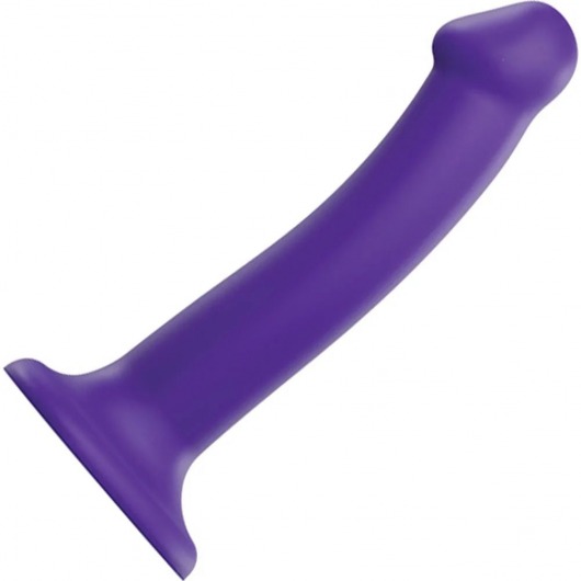 Фиолетовый фаллоимитатор-насадка Strap-On-Me Dildo Dual Density size M - 18 см. - Strap-on-me - купить с доставкой в Первоуральске