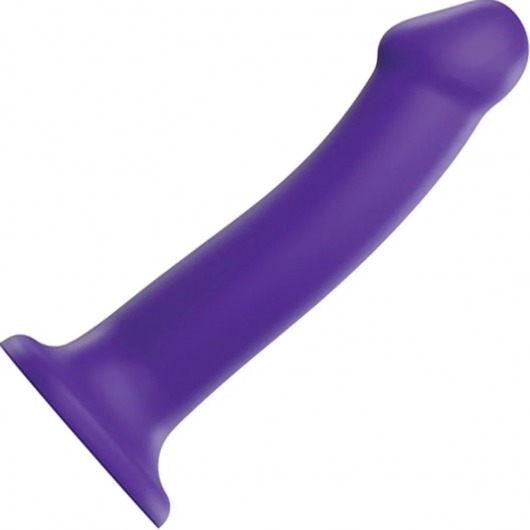 Фиолетовый фаллоимитатор-насадка Strap-On-Me Dildo Dual Density size L - 19 см. - Strap-on-me - купить с доставкой в Первоуральске