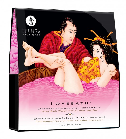 Соль для ванны Lovebath Dragon Fruit, превращающая воду в гель - 650 гр. - Shunga - купить с доставкой в Первоуральске