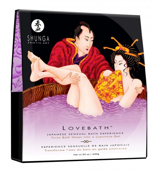 Соль для ванны Lovebath Sensual lotus, превращающая воду в гель - 650 гр. - Shunga - купить с доставкой в Первоуральске