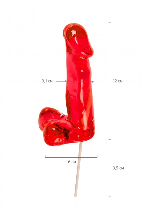Красный леденец в форме члена со вкусом виски - 173 гр. - Sosuчki - купить с доставкой в Первоуральске