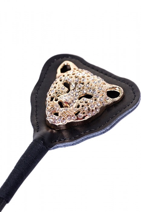 Чёрный стек с фигуркой леопарда на наконечнике - 21 см. - ToyFa - купить с доставкой в Первоуральске