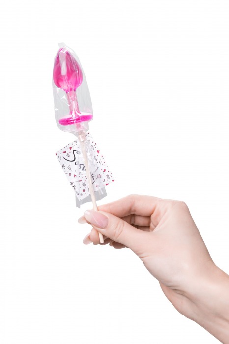 Розовый леденец  в форме анальной втулки со вкусом айриш крим - 29 гр. - Sosuчki - купить с доставкой в Первоуральске