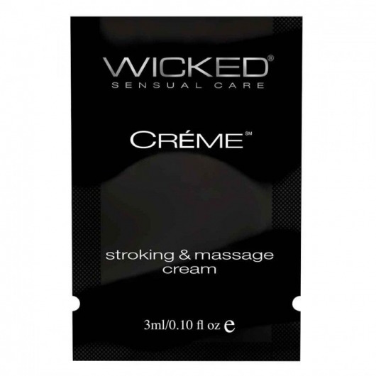 Крем для массажа и мастурбации Wicked Stroking and Massage Creme - 3 мл. - Wicked - купить с доставкой в Первоуральске