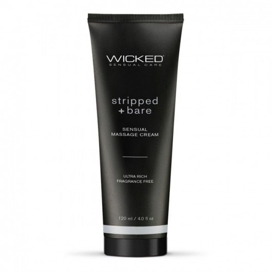 Массажный легкий крем WICKED Stripped plus Bare - 120 мл. - Wicked - купить с доставкой в Первоуральске