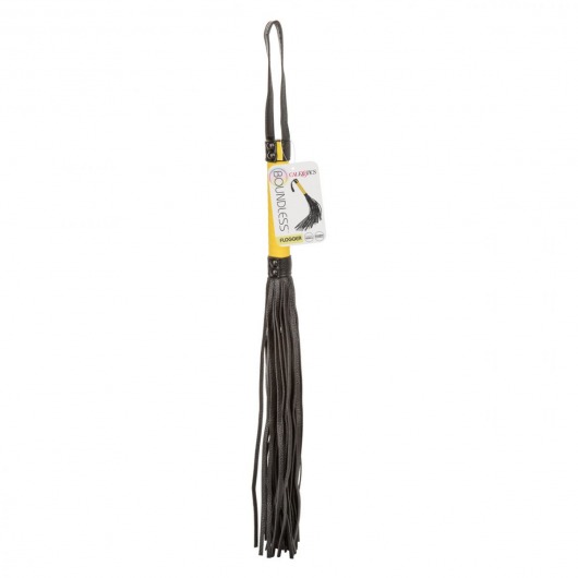 Черная плеть с желтой рукоятью Boundless Flogger - 69,25 см. - California Exotic Novelties - купить с доставкой в Первоуральске