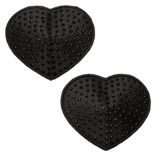 Черные пэстисы в форме сердечек Heart Pasties - California Exotic Novelties - купить с доставкой в Первоуральске