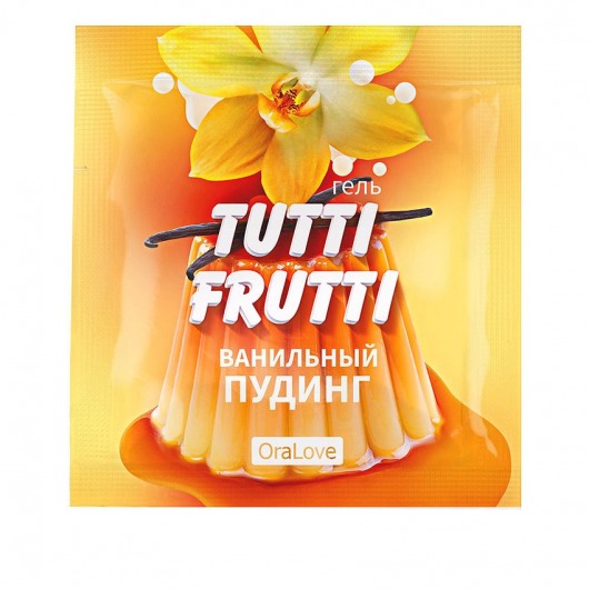 Пробник гель-смазки Tutti-frutti со вкусом ванильного пудинга - 4 гр. - Биоритм - купить с доставкой в Первоуральске