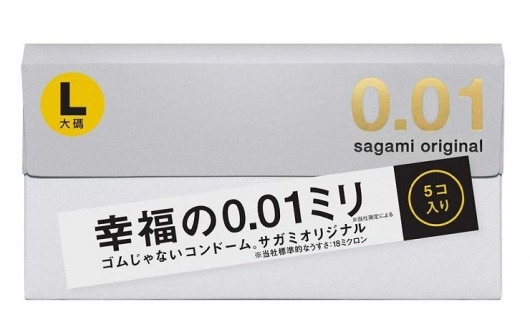 Презервативы Sagami Original 0.02 L-size увеличенного размера - 5 шт. - Sagami - купить с доставкой в Первоуральске