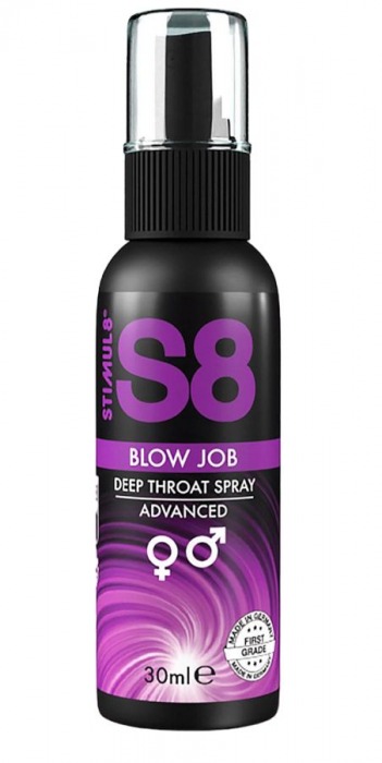 Лубрикант для орального секса S8 Deep Throat Spray - 30 мл. - Stimul8 - купить с доставкой в Первоуральске Лубрикант для орального секса S8 Deep Throat Spray - 30 мл. - Stimul8 - купить с доставкой в Первоуральске