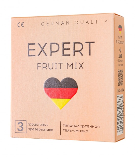 Ароматизированные презервативы EXPERT Fruit Mix - 3 шт. - Expert - купить с доставкой в Первоуральске