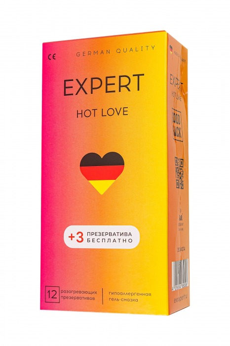 Презервативы EXPERT Hot Love с разогревающим эффектом - 12 шт.(+3 в подарок) - Expert - купить с доставкой в Первоуральске