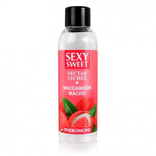 Массажное масло Sexy Sweet Nectar Lychee с феромонами и ароматом личи - 75 мл. - Биоритм - купить с доставкой в Первоуральске