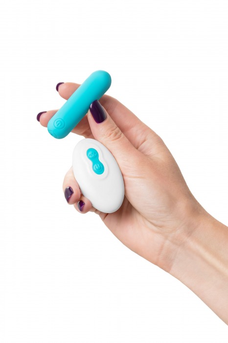 Голубая вибропуля Tnim с пультом ДУ - A-toys