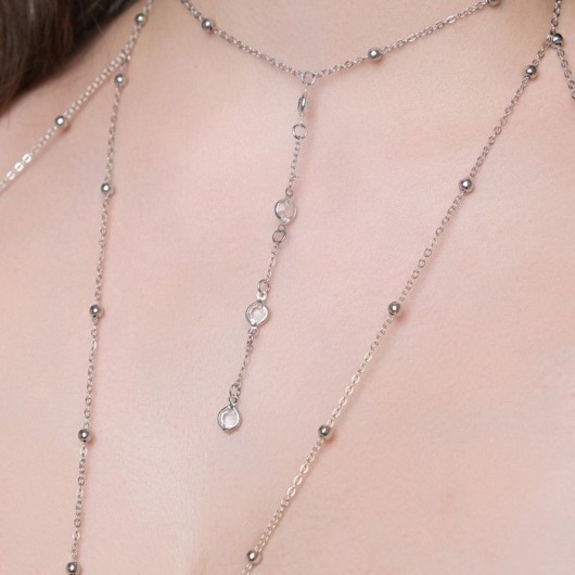 Оригинальная золотистая подвеска на тело с бусинками - Сима-Ленд купить с доставкой