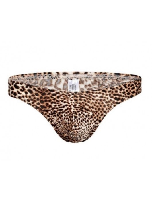 Мужские трусы-тонги с леопардовым принтом - Romeo Rossi купить с доставкой