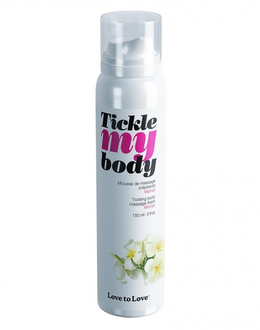 Массажная хрустящая пенка Tickle My Body Monoi с ароматом моной - 150 мл. - Love to Love - купить с доставкой в Первоуральске