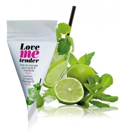 Съедобное согревающее массажное масло Love Me Tender Mojito с ароматом мохито - 10 мл. - Love to Love - купить с доставкой в Первоуральске