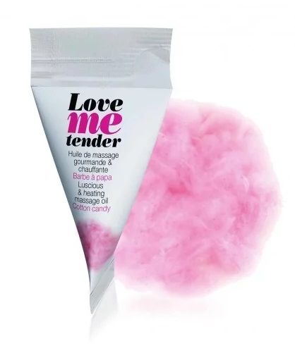 Съедобное согревающее массажное масло Love Me Tender Cotton Candy с ароматом сладкой ваты - 10 мл. - Love to Love - купить с доставкой в Первоуральске