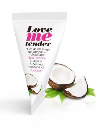 Съедобное согревающее массажное масло Love Me Tender Cocos с ароматом кокоса - 10 мл. - Love to Love - купить с доставкой в Первоуральске