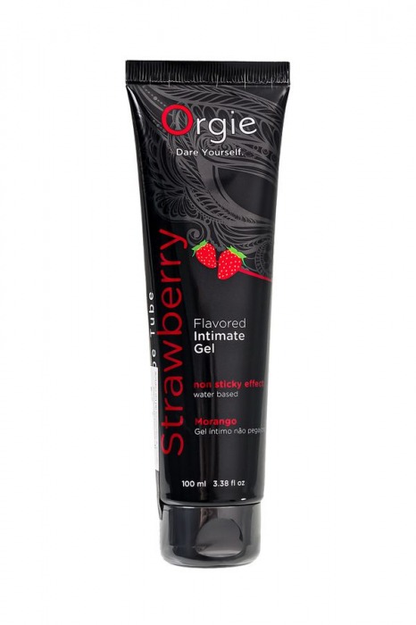 Интимный гель на водной основе Lube Tube Strawberry с клубничным вкусом - 100 мл. - ORGIE - купить с доставкой в Первоуральске