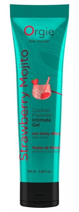 Съедобный интимный гель Orgie Lube Tube Cocktail Strawberry Mojito - 100 мл. - ORGIE - купить с доставкой в Первоуральске