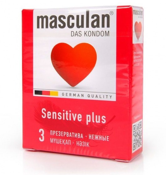 Презервативы Masculan Sensitive plus - 3 шт. - Masculan - купить с доставкой в Первоуральске