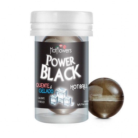 Интимный гель Power Black Hot Ball с охлаждающе-разогревающим эффектом (2 шарика по 3 гр.) - HotFlowers - купить с доставкой в Первоуральске