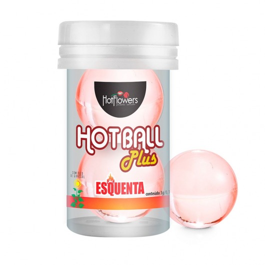 Лубрикант на масляной основе Hot Ball Plus с разогревающим эффектом (2 шарика по 3 гр.) - HotFlowers - купить с доставкой в Первоуральске