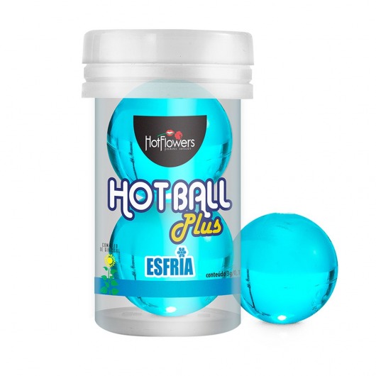 Лубрикант на масляной основе Hot Ball Plus с охлаждающим эффектом (2 шарика по 3 гр.) - HotFlowers - купить с доставкой в Первоуральске