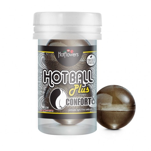 Анальный лубрикант на масляной основе Hot Ball Plus Conforto (2 шарика по 3 гр.) - HotFlowers - купить с доставкой в Первоуральске