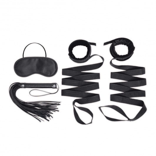 Эротический набор 4PC Bondage Bed Strap   Flogger Kit - Lux Fetish - купить с доставкой в Первоуральске