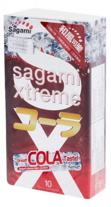 Ароматизированные презервативы Sagami Xtreme COLA - 10 шт. - Sagami - купить с доставкой в Первоуральске