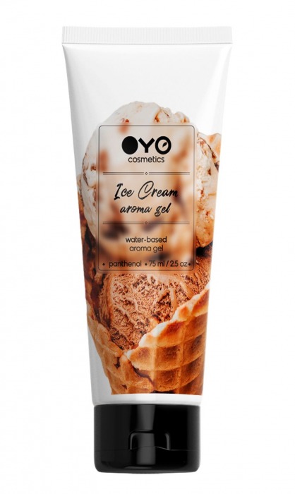 Лубрикант на водной основе OYO Aroma Gel Ice Cream с ароматом пломбира - 75 мл. - OYO - купить с доставкой в Первоуральске