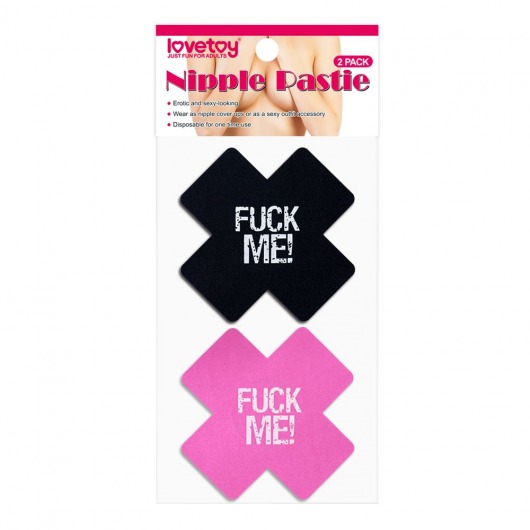 Набор из 2 пар пэстисов Cross Pattern Nipple Pasties - Lovetoy - купить с доставкой в Первоуральске