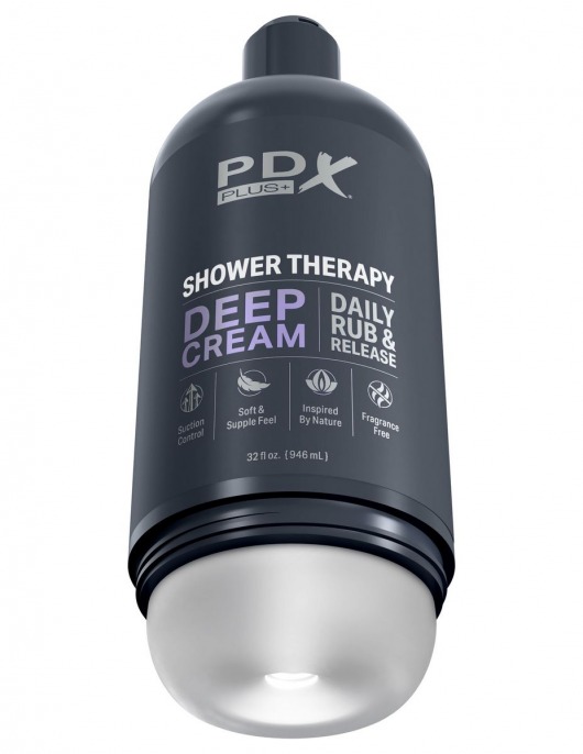 Мастурбатор в бутылке Shower Therapy Deep Cream - Pipedream - в Первоуральске купить с доставкой