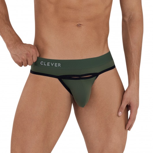 Мужские трусы-стринги цвета хаки Celestial Thong - Clever Masculine Underwear купить с доставкой