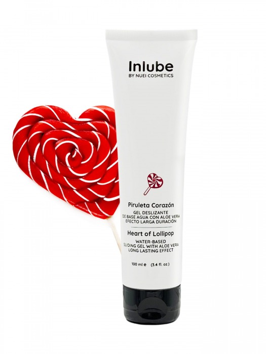 Смазка на водной основе Nuei Inlube Lollipop с алоэ вера и ароматом леденцов - 100 мл. - Nuei cosmetics - купить с доставкой в Первоуральске