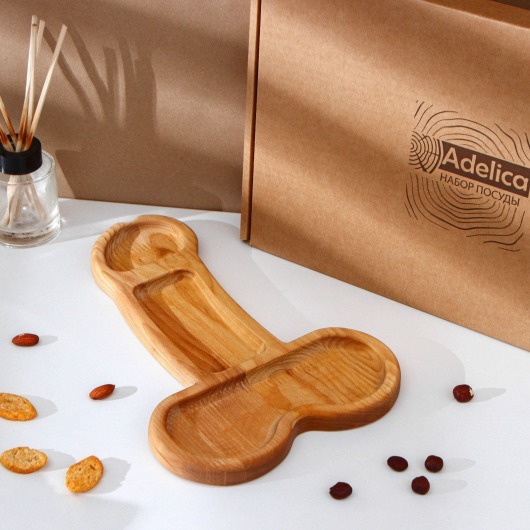 Деревянное блюдо для подачи в форме члена (32,5 х 20 х 1,7 см) - Сима-Ленд - купить с доставкой в Первоуральске