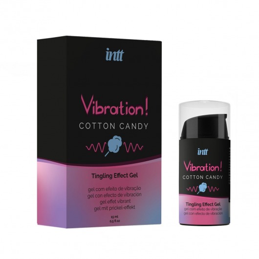 Жидкий вибратор Vibration Cotton Candy с ароматом сахарной ваты - 15 мл. - INTT - купить с доставкой в Первоуральске