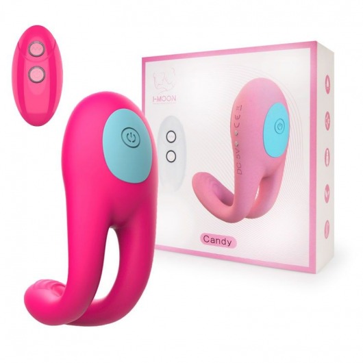 Розовое виброкольцо с пультом ДУ - I-MOON - в Первоуральске купить с доставкой