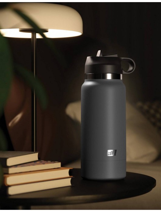 Серый мастурбатор в виде бутылки F*ck Flask - Pipedream - в Первоуральске купить с доставкой