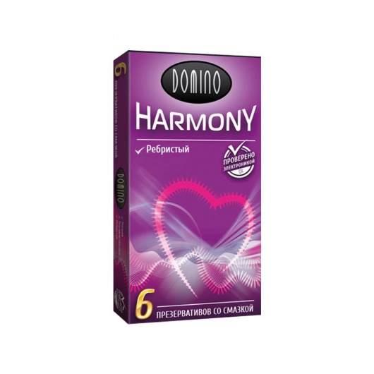 Презервативы с рёбрышками Domino Harmony - 6 шт. - Domino - купить с доставкой в Первоуральске