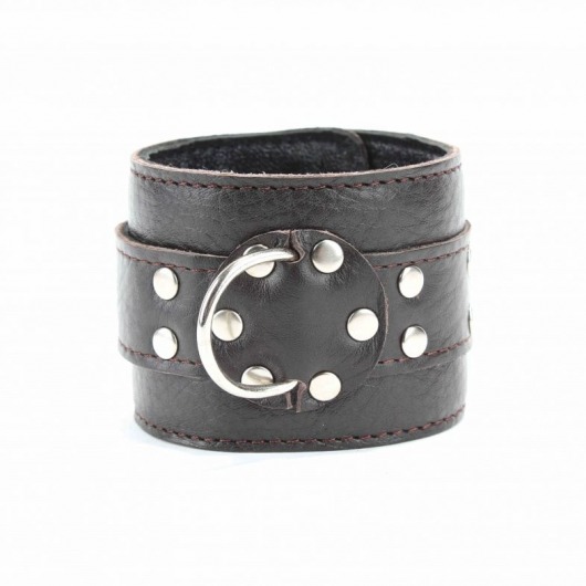 Кожаные наручники на металлической цепочке - БДСМ Арсенал - купить с доставкой в Первоуральске