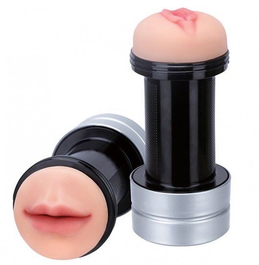 Двусторонний мастурбатор REALSTUFF 2 IN 1 HUMMER MOUTH   VAGINA - ротик и вагина - Dream Toys - в Первоуральске купить с доставкой