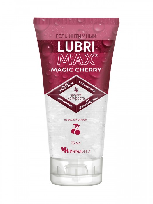 Интимный гель-смазка на водной основе Lubrimax Magic Cherry - 75 мл. - ИнтелБИО - купить с доставкой в Первоуральске