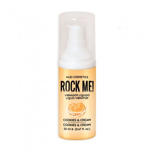 Жидкий вибратор Nuei Rock Me! с ароматом печенья и сливок - 20 мл. - Nuei cosmetics - купить с доставкой в Первоуральске